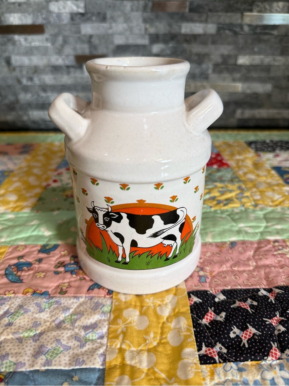 Vintage Granny Core Cow Crock